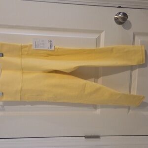 NWT ATHLETA Salutation Stash Pocket 7/8‎ Tight - Size S - Butter Yellow